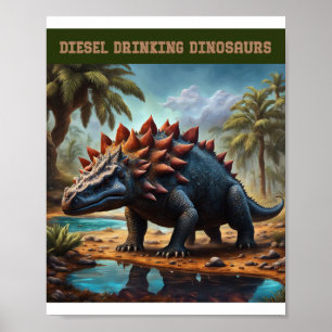 Zufriedener Ankylosaurus Poster