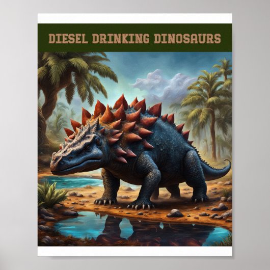 Zufriedener Ankylosaurus Poster (Vorne)
