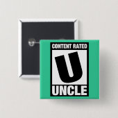 Zufriedener bewerteter Onkel Button (Vorne & Hinten)