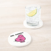 Zufriedener Herr Greedy Sandstein Untersetzer (Seite)