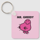 Zufriedener Herr Greedy Schlüsselanhänger (Vorderseite)