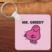 Zufriedener Herr Greedy Schlüsselanhänger (Vorderseite)