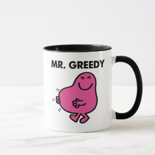 Zufriedener Herr Greedy Tasse