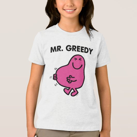 Zufriedener Herr Greedy Tri-Blend Shirt (Vorderseite)