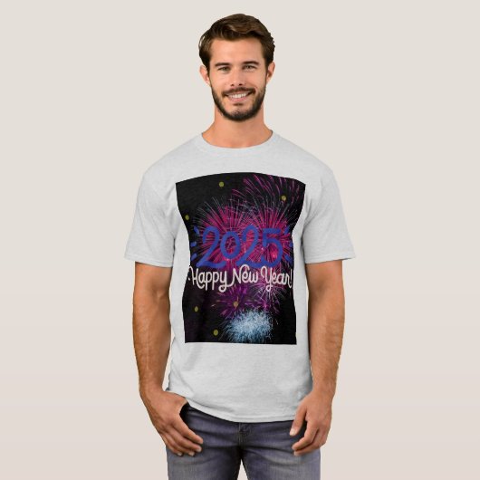 Zufriedener Newyear-T - Shirt 2025 (Vorne ganz)
