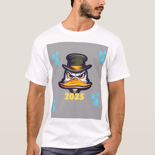 Zufriedener Newyear-T - Shirt 2025 (Vorderseite)