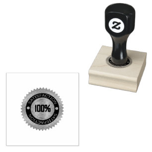ZUFRIEDENHEIT 100% Elegantes Büro Schulgrüne Tinte Gummistempel