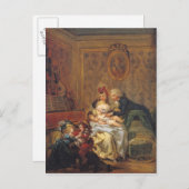 Zufriedenheit mit der Ehe oder, der glücklichen Fa Postkarte (Vorne/Hinten)