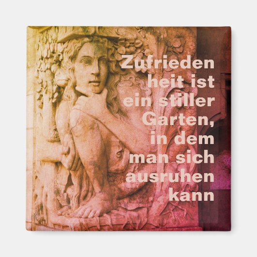 Zufriedenheit und Glück Magnet (Vorne)