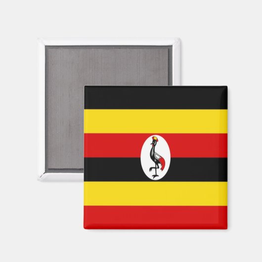 zUG001 UGANDA Flag, Afrika, Kühlschrank Magnet (Vorderseite/Rückseite)