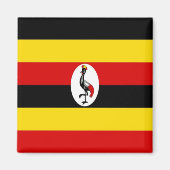 zUG001 UGANDA Flag, Afrika, Kühlschrank Magnet (Vorne)