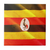 zUG002 UGANDA, Waving Flag. Afrika, Fliese (Vorderseite)