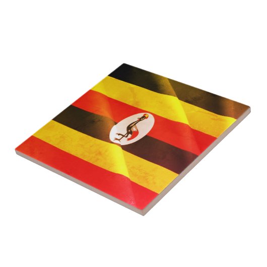 zUG002 UGANDA, Waving Flag. Afrika, Fliese (Seite)
