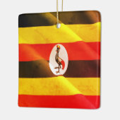 zUG002 UGANDA, Waving Flag. Afrika, Keramikornament (Links)