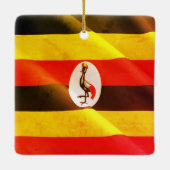zUG002 UGANDA, Waving Flag. Afrika, Keramikornament (Rückseite)