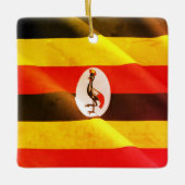zUG002 UGANDA, Waving Flag. Afrika, Keramikornament (Vorderseite)