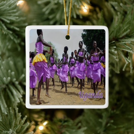 zUG004 UGANDA, Kulturfeiern, Afrika, Keramikornament (Baum)