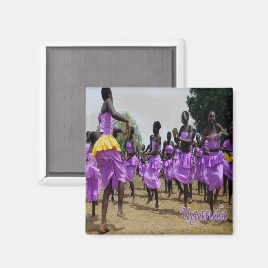 zUG004 UGANDA,Kulturfeiern, Afrika,Kühlschrank Magnet (Vorderseite/Rückseite)