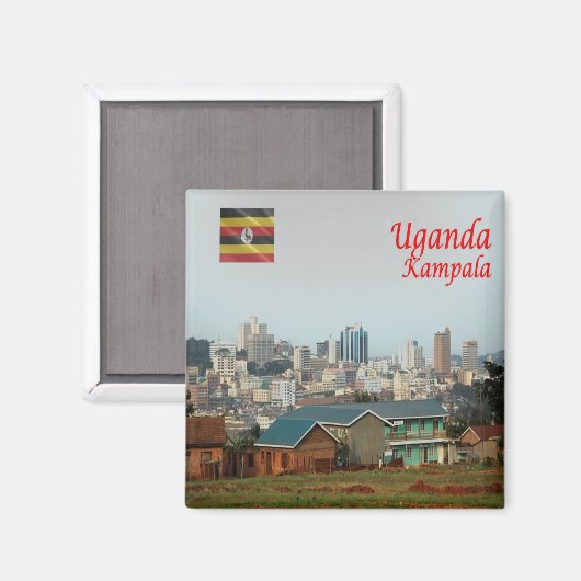 zUG005 KAMPALA, Skyline, Uganda, Afrika, Kühlschra Magnet (Vorderseite/Rückseite)