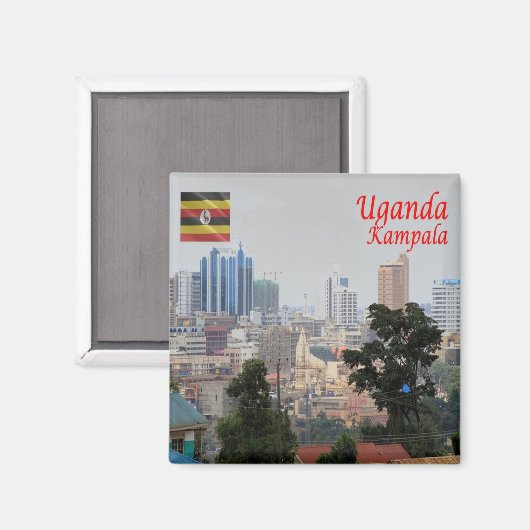 zUG006 KAMPALA, Downtown, Uganda, Afrika, Kühlschr Magnet (Vorderseite/Rückseite)