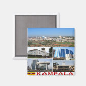 zUG010 KAMPALA Mosaik, Afrika, Uganda, Kühlschrank Magnet (Vorderseite/Rückseite)