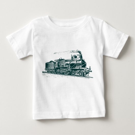 Zug 03 - Dunkelgrün Baby T-shirt (Vorderseite)
