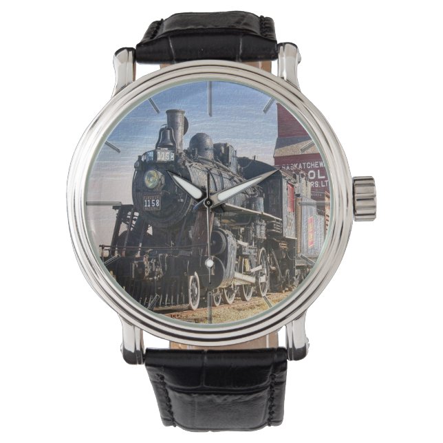 Zug 1 Uhr und Zahlenangaben (Vorderseite)