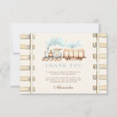 Zug 2. Geburtstag Dankeskarte (Vorderseite)