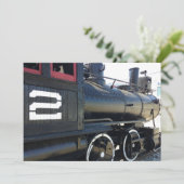 Zug 2. Geburtstag Einladung (Stehend Vorderseite)