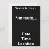 Zug 2. Geburtstag Einladung (Rückseite)