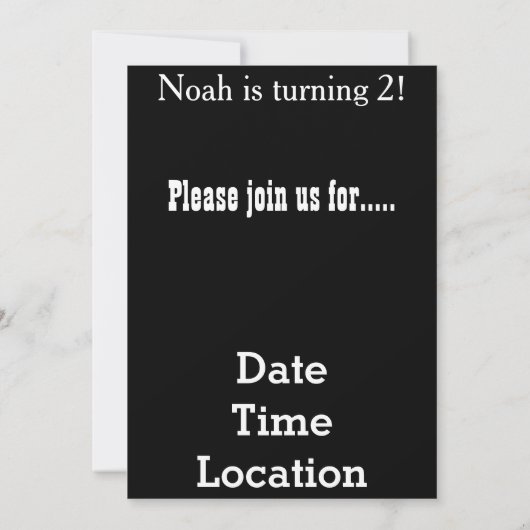 Zug 2. Geburtstag Einladung (Rückseite)