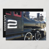 Zug 2. Geburtstag Einladung (Vorne/Hinten)