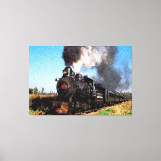 Zug 2 überzogene Canvas Leinwanddruck