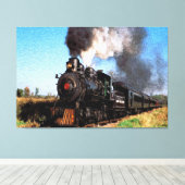 Zug 2 überzogene Canvas Leinwanddruck (Insitu (Holzboden))