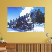 Zug 3 überzogene Canvas Leinwanddruck (Insitu (Wohnzimmer))