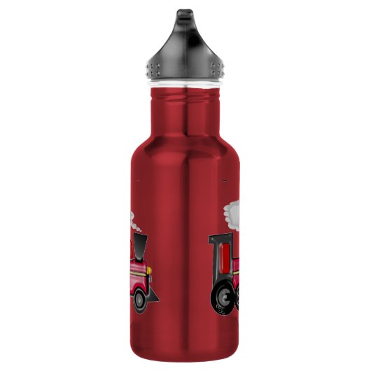 Zug 3D Cherry Red Trinkflasche (Rechts)