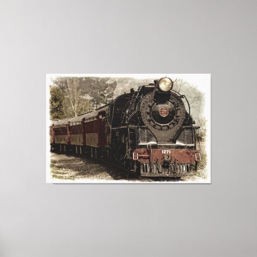 Zug 6 überzogene Canvas Leinwanddruck (Vorderseite)