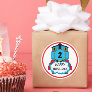 Zug Alles Gute zum Geburtstag Rund Aufkleber