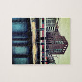 Zug , am Bahnhof Leeds. Puzzle (Horizontal)