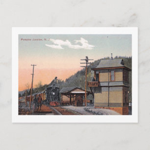 Zug am Bahnhof Pompton Junction NJ 1910 Vintage Postkarte