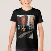 Zug am Bahnhof Tri-Blend Shirt (Vorderseite)