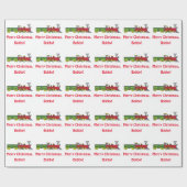 Zug am Weihnachtsnamen kundengerecht Geschenkpapier (Flach)