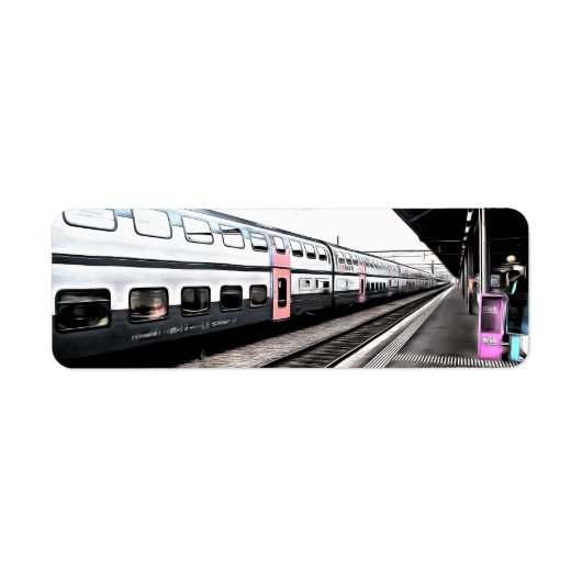 Zug an der Station in der Schweiz (Vorne)