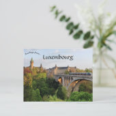 Zug an einer Arch Bridge in Luxemburg Postkarte (Stehend Vorderseite)