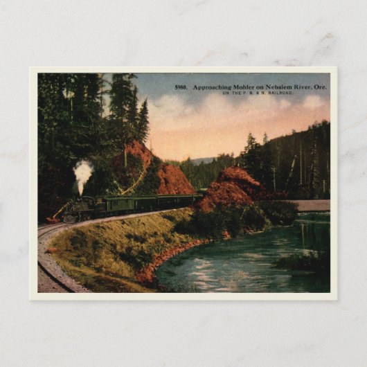 Zug Annäherung Mohler Oregon, Vintag Postkarte (Vorderseite)