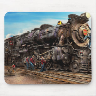 Zug - arbeitend an der Eisenbahn 1930 Mousepad