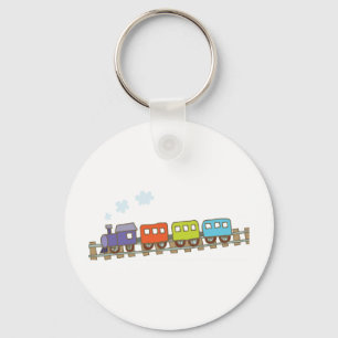 Zug auf Bahn Schlüsselanhänger