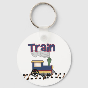 Zug auf Bahn-T-Shirts und Geschenken Schlüsselanhänger