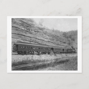 Zug auf Burlington und Missouri Postkarte