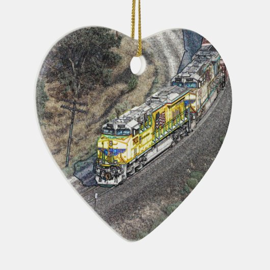 Zug auf der Tehachapi Schleife Keramik Ornament (Rechts)